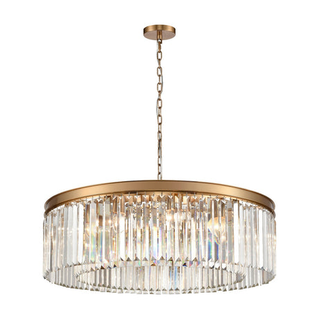 Perdita 10 light chandelier in brass finish