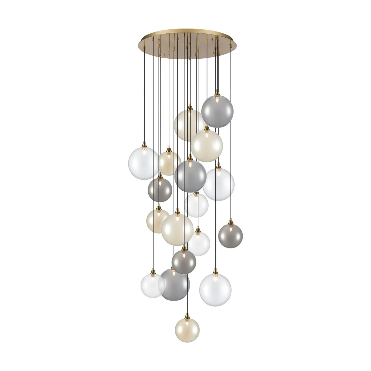 Perry 18 light chandelier in gold finish, alternative view