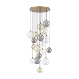 Perry 18 light chandelier in gold finish, alternative view