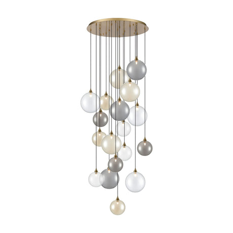 Perry 18 light chandelier in gold finish, alternative view