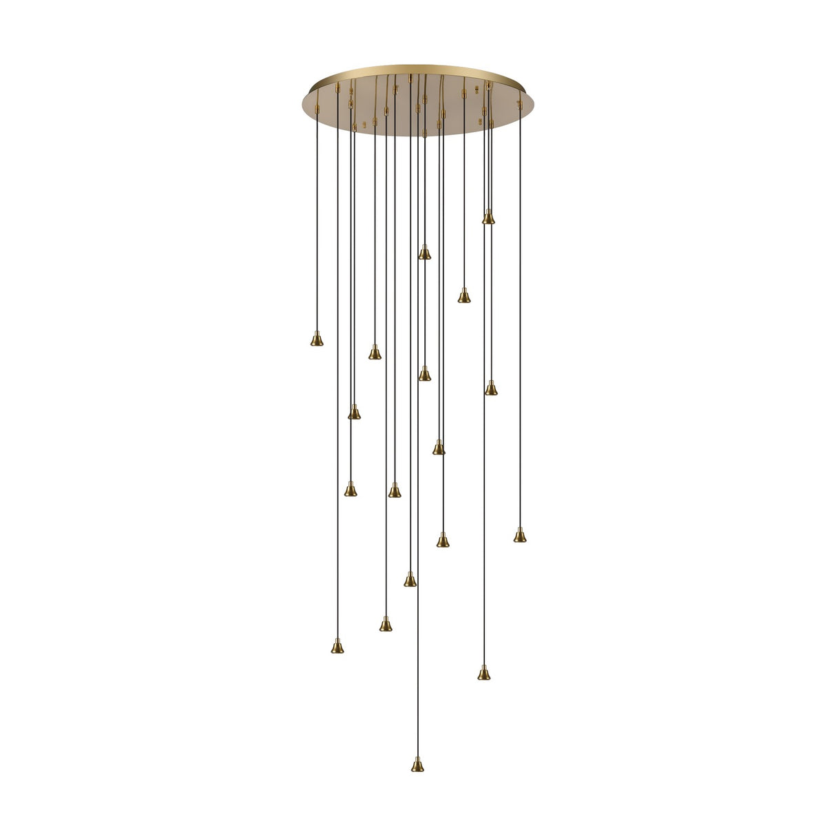 Perry 18 light chandelier in gold finish, alternative view