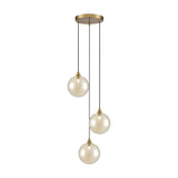 Galaxy 3 light pendant light in gold finish
