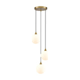 Galaxy 3 light pendant light in gold finish