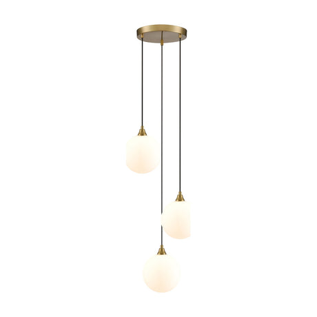 Galaxy 3 light pendant light in gold finish