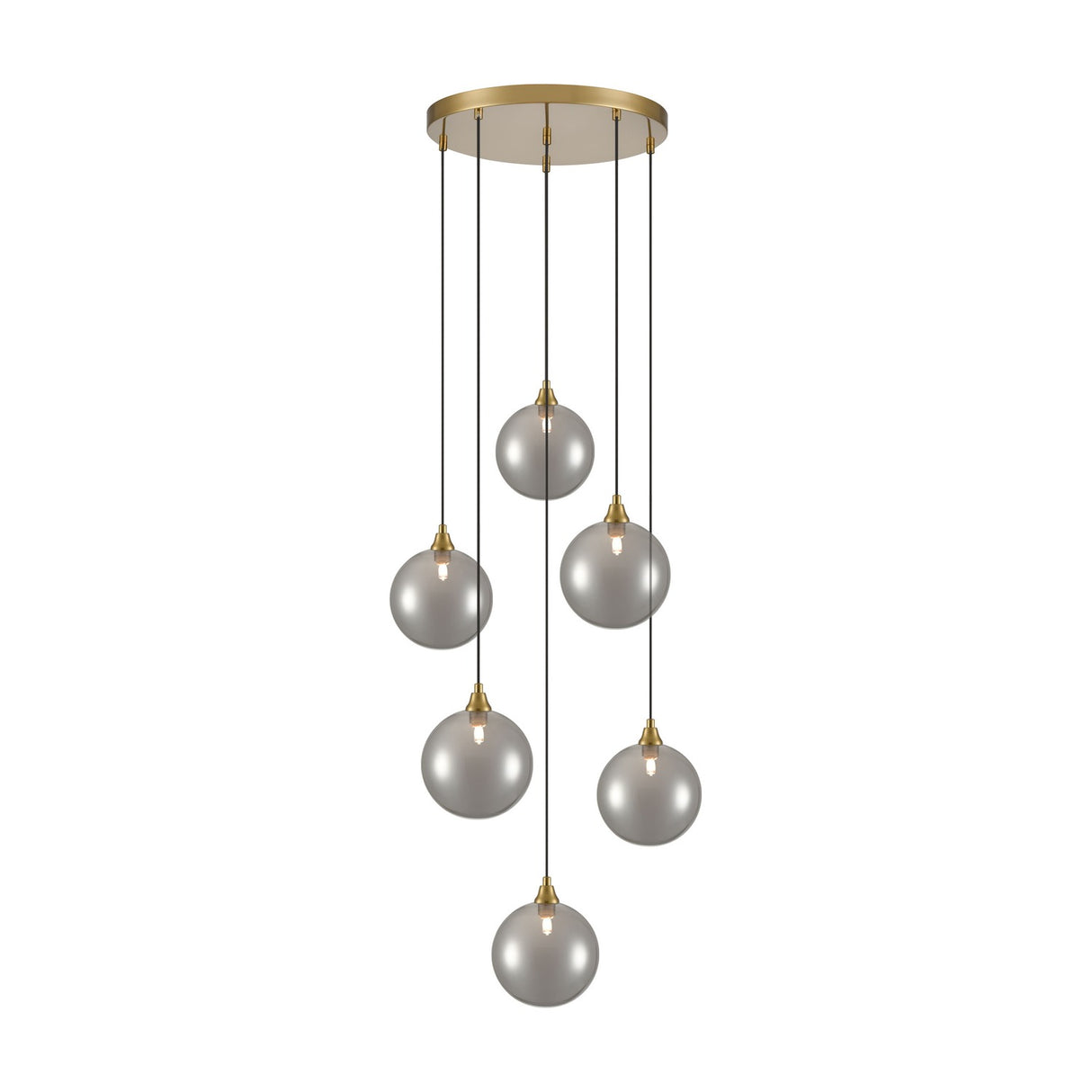 Galaxy 6 light pendant light in gold finish