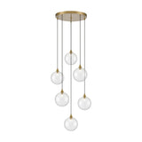 Perry 6 light pendant light in gold finish, alternative view