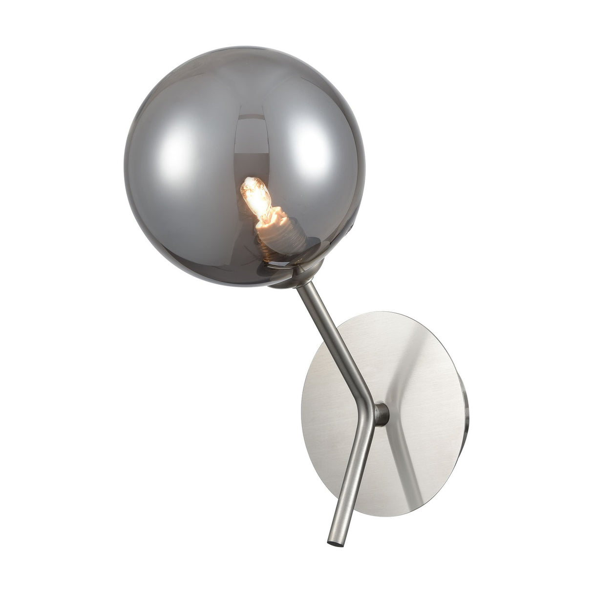 Cosmic wall light in satin nickel finish