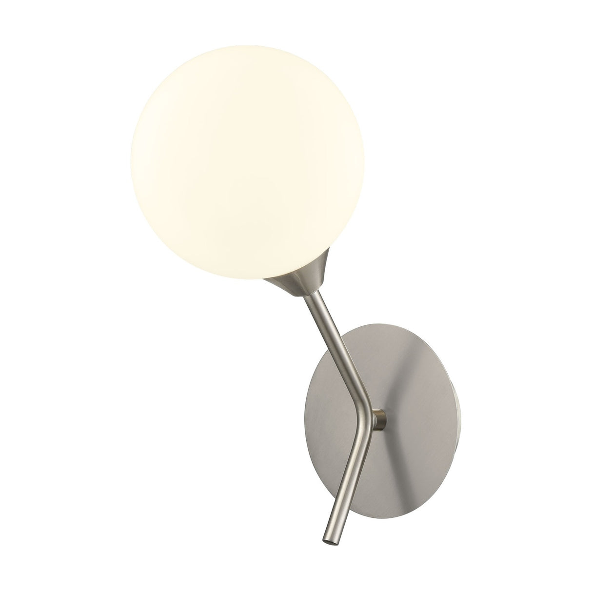 Cosmic wall light in satin nickel finish