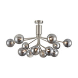 Cosmic 12 light ceiling light in satin nickel finish