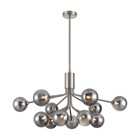 Cosmic 12 light ceiling light in satin nickel finish, alternative view