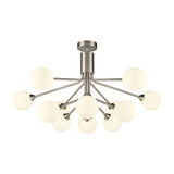 Cosmic 12 light ceiling light in satin nickel finish