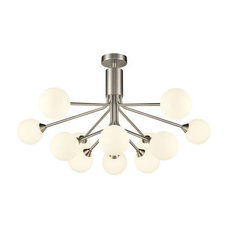 Cosmic 12 light ceiling light in satin nickel finish