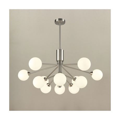 Cosmic 12 light ceiling light in satin nickel finish, alternative view