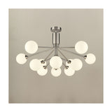 Cosmic 12 light ceiling light in satin nickel finish, alternative view
