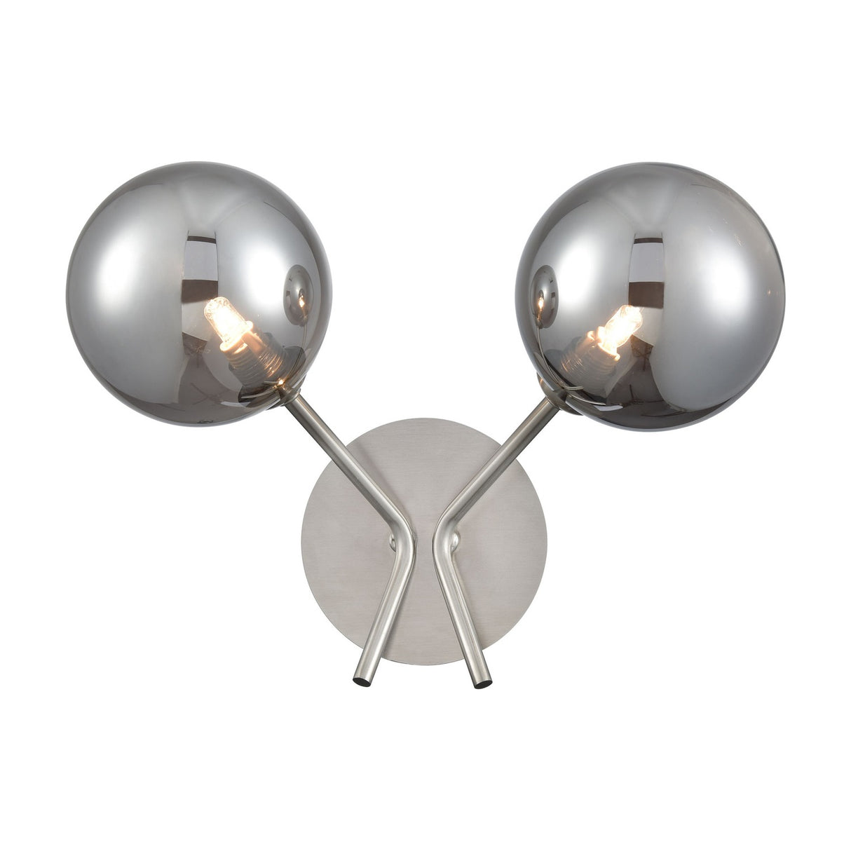 Cosmic 2 light wall light in satin nickel finish