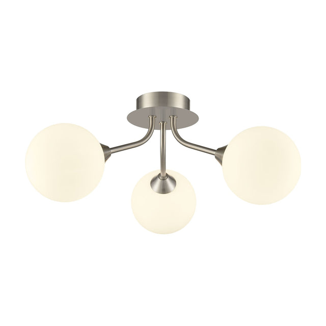 Cosmic 3 light ceiling light in satin nickel finish