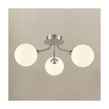 Cosmic 3 light ceiling light in satin nickel finish, alternative view