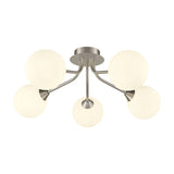 Cosmic 5 light ceiling light in satin nickel finish
