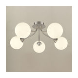 Cosmic 5 light ceiling light in satin nickel finish, alternative view