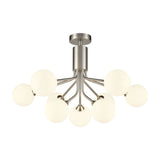 Cosmic 9 light ceiling light in satin nickel finish