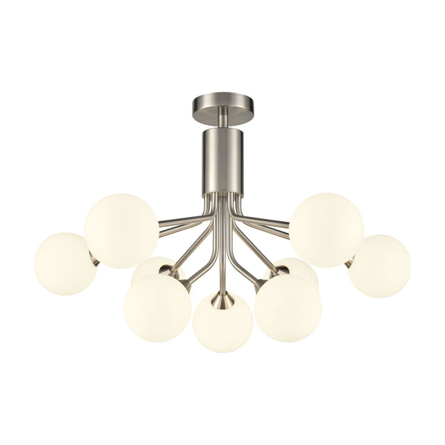 Cosmic 9 light ceiling light in satin nickel finish