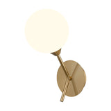 Cosmic Antique Gold Opal Glass Wall Light