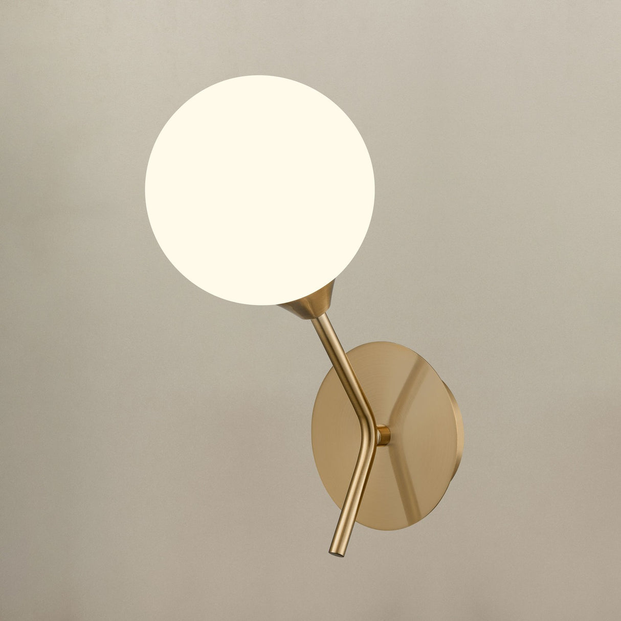 Cosmic Antique Gold Opal Glass Wall Light