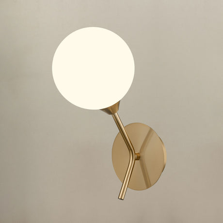 Cosmic Antique Gold Opal Glass Wall Light