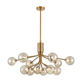 Cosmic 12 light ceiling light in gold finish, alternative view