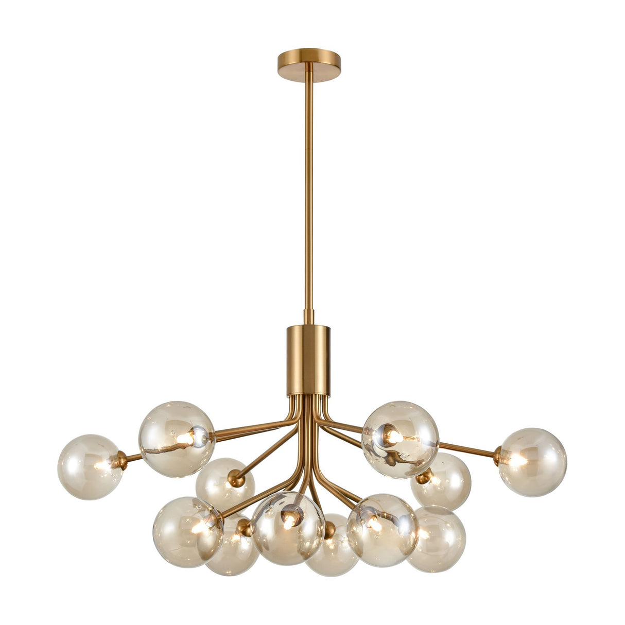 Cosmic 12 light ceiling light in gold finish, alternative view