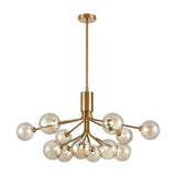 Cosmic 12 light ceiling light in gold finish, alternative view