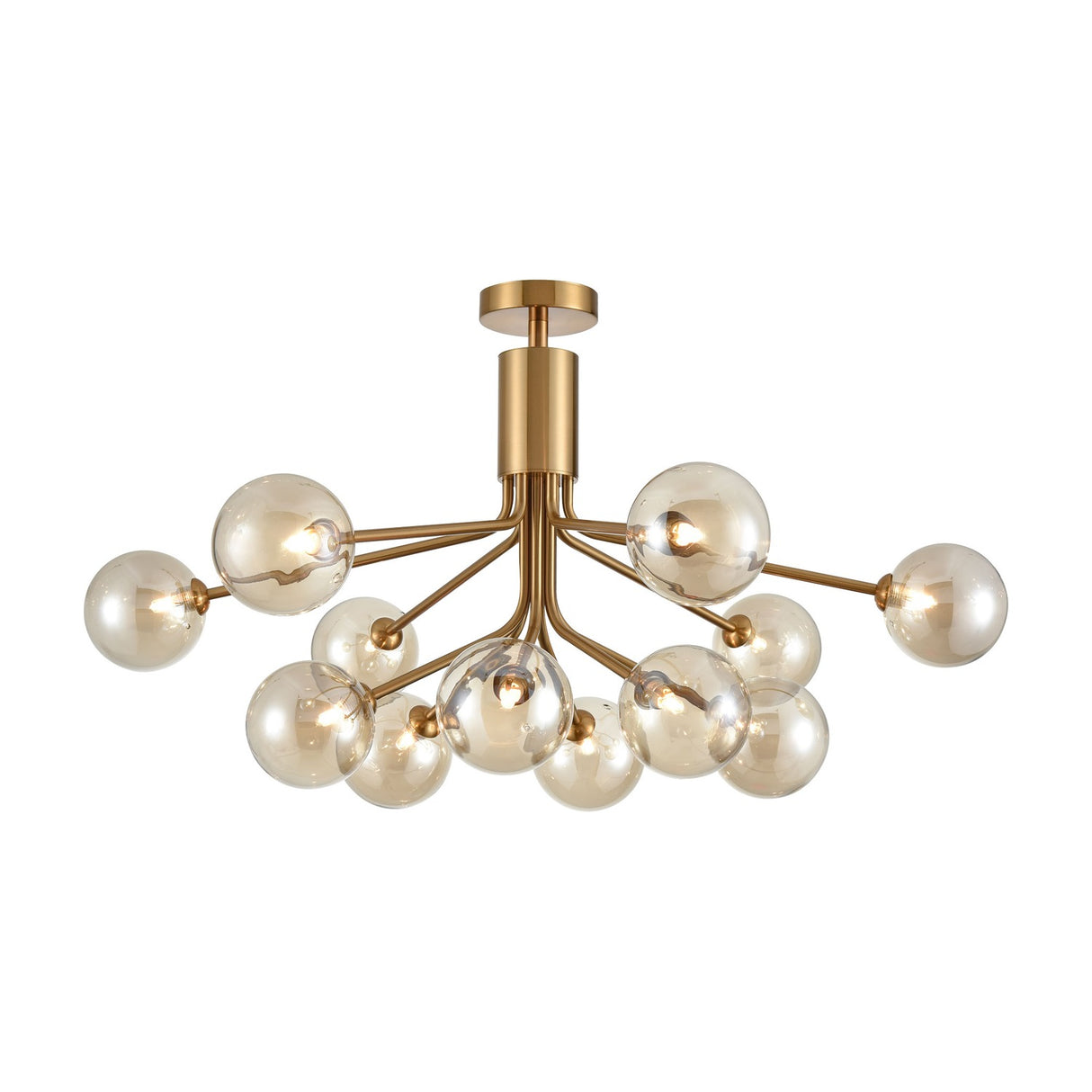 Cosmic 12 light ceiling light in gold finish, alternative view