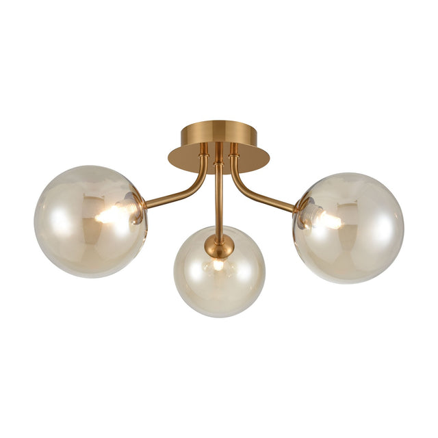 Cosmic 3 light ceiling light in gold finish