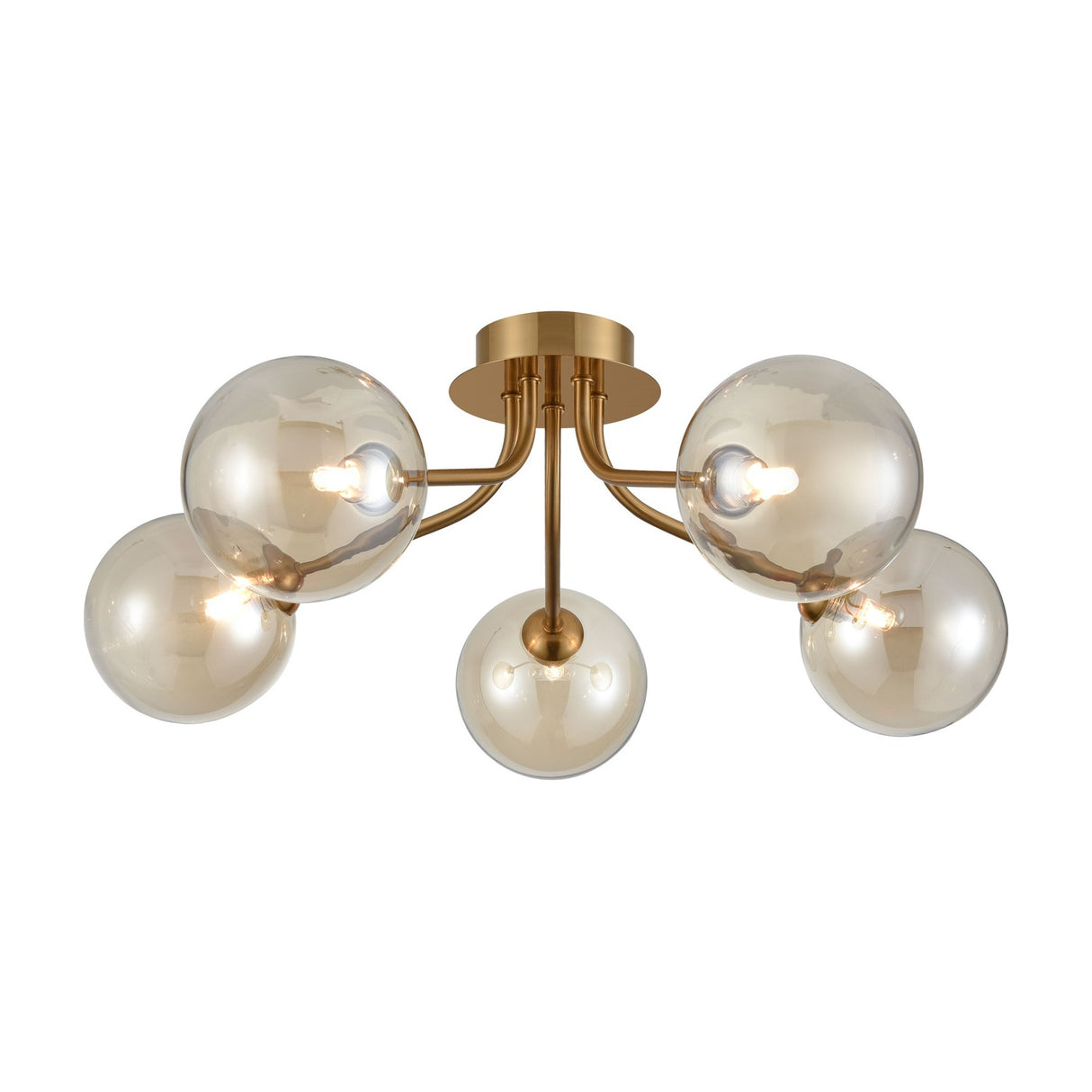 Cosmic 5 light ceiling light in gold finish