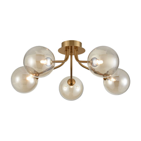 Cosmic 5 light ceiling light in gold finish