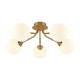 Cosmic 5 light ceiling light in gold finish
