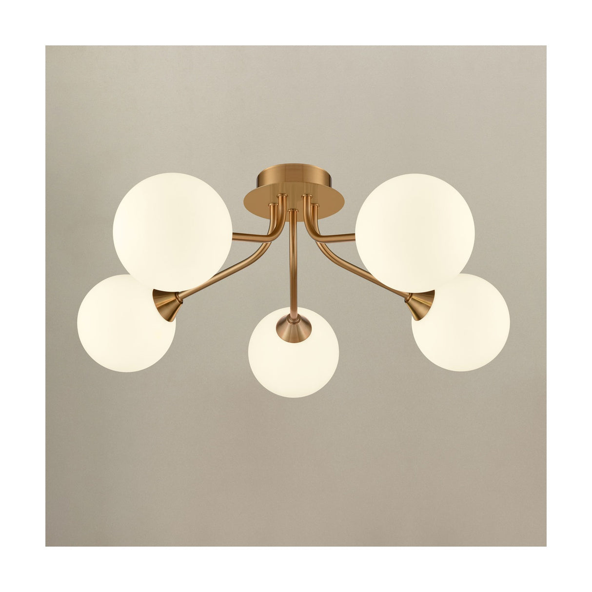 Cosmic 5 light ceiling light in gold finish, alternative view