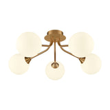 Cosmic 5 light ceiling light in gold finish, alternative view