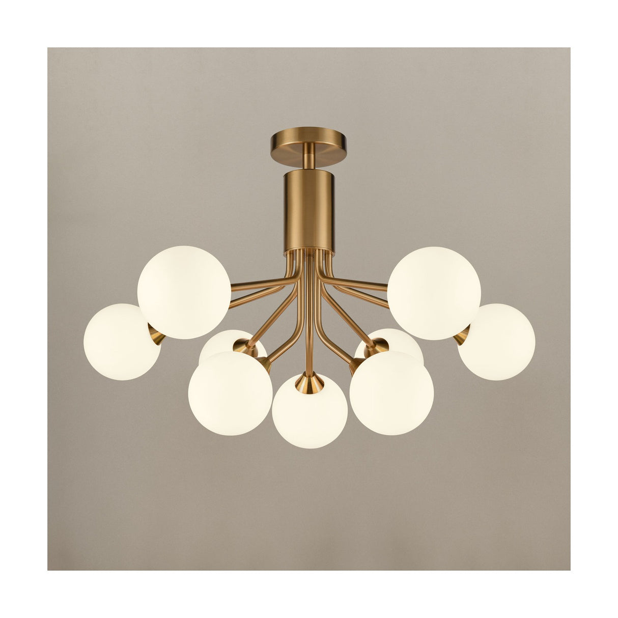 Cosmic 9 light ceiling light in gold finish, alternative view