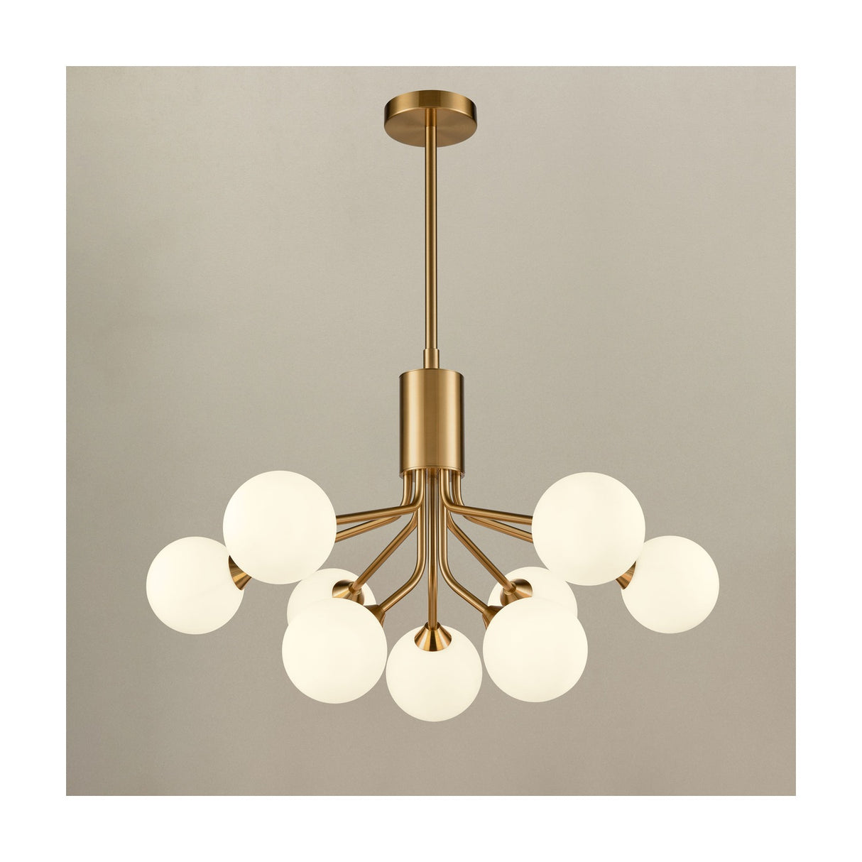 Cosmic 9 light ceiling light in gold finish, alternative view