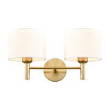 Barolo 2 light wall light in brass finish