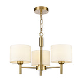 Barolo 3 light pendant light in brass finish