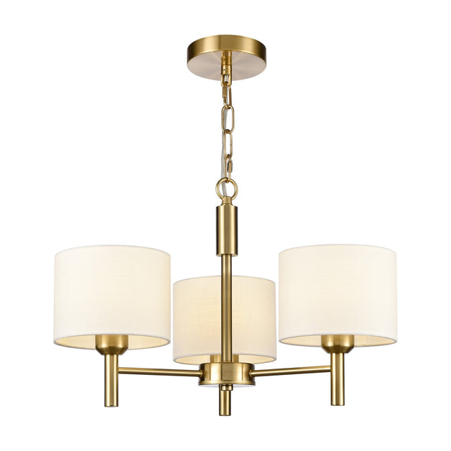 Barolo 3 light pendant light in brass finish