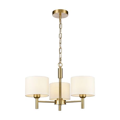 Barolo 3 light pendant light in brass finish, alternative view