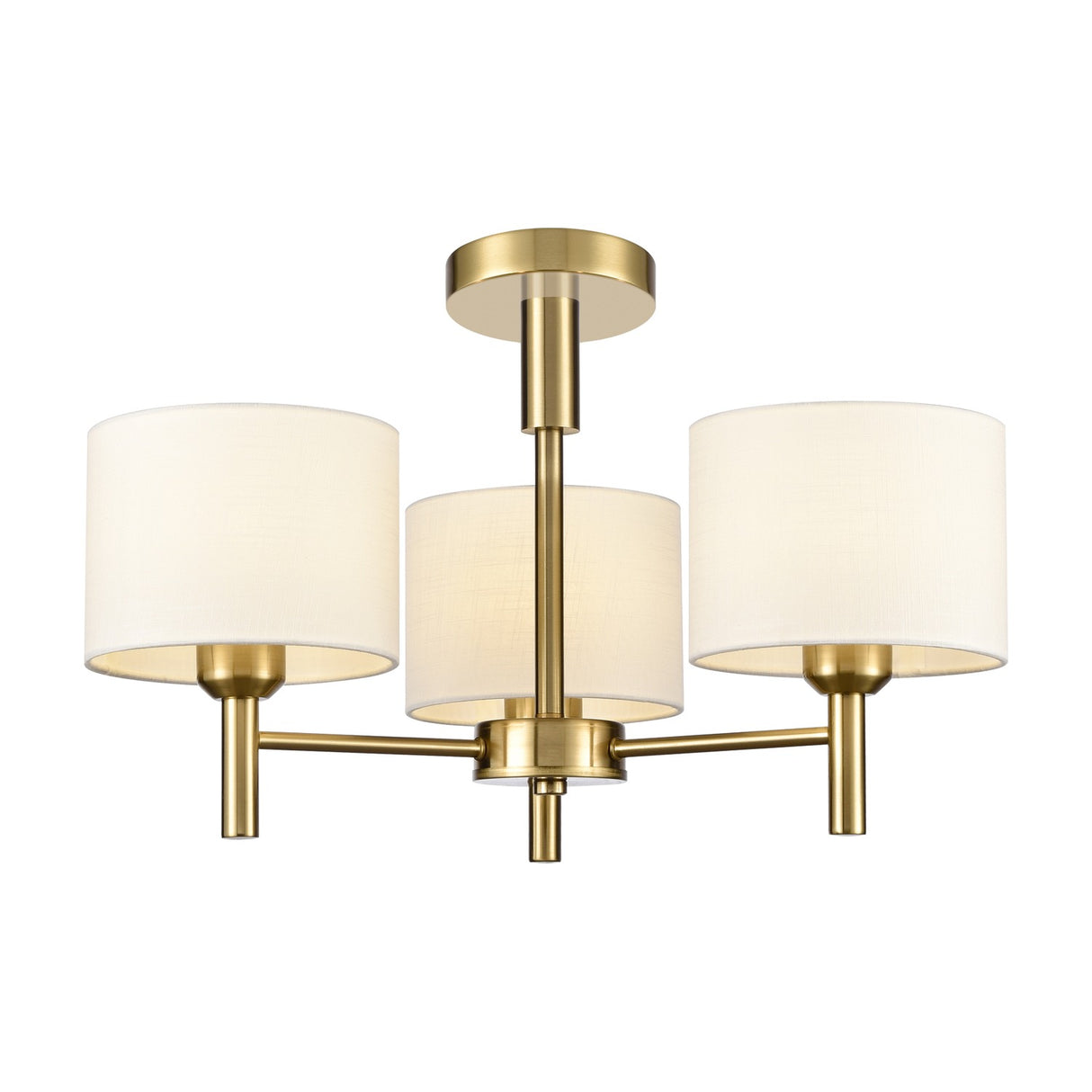 Barolo 3 light pendant light in brass finish, alternative view