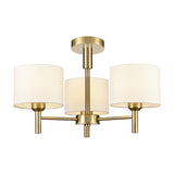 Barolo 3 light pendant light in brass finish, alternative view