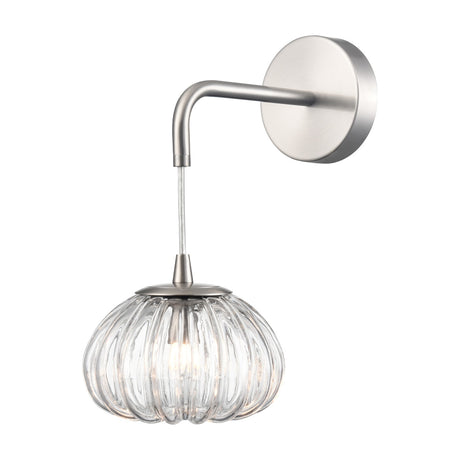 Harvest wall light in satin nickel finish