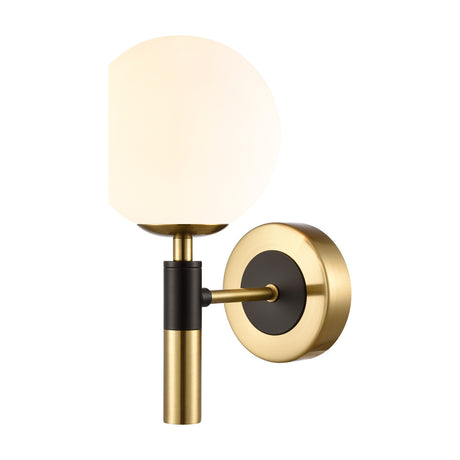 Axle ceiling light in black and brass finish