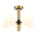 Axle 5 light ceiling light in black and brass finish