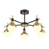 Nexus 5 light ceiling light in black and brass finish